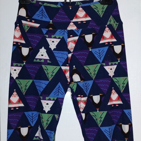 NEW Lularoe Holiday Leggings  Santa  polar bears  Penquins xmas  Sz One Size - Picture 3 of 6